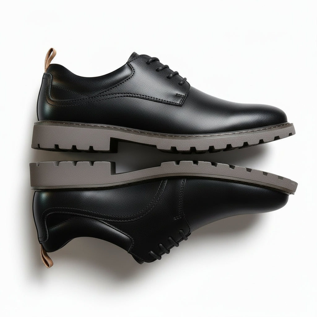 New Men's Leather Shoes Advanced Sense Retro Casual Shoes