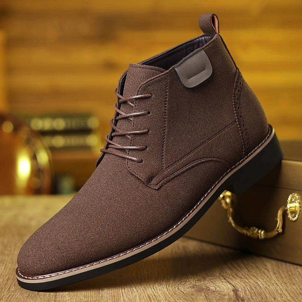 Men's Matte Leather Lace-Up Desert Boots - Coalboyz product image 3