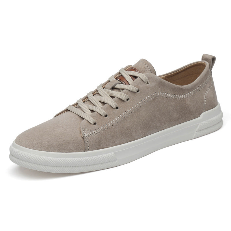 Spring Low-top Lace-up Cowhide Flat Versatile Sports Casual Shoes