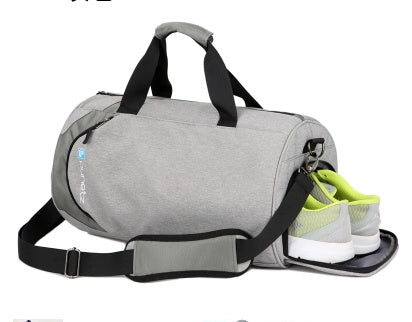 Dry and wet separation women's waterproof fitness bag