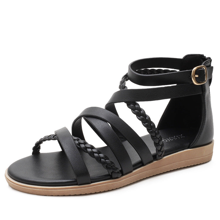 Women's Woven Cross-Strap Boho Sandals - Coalboyz product image 4
