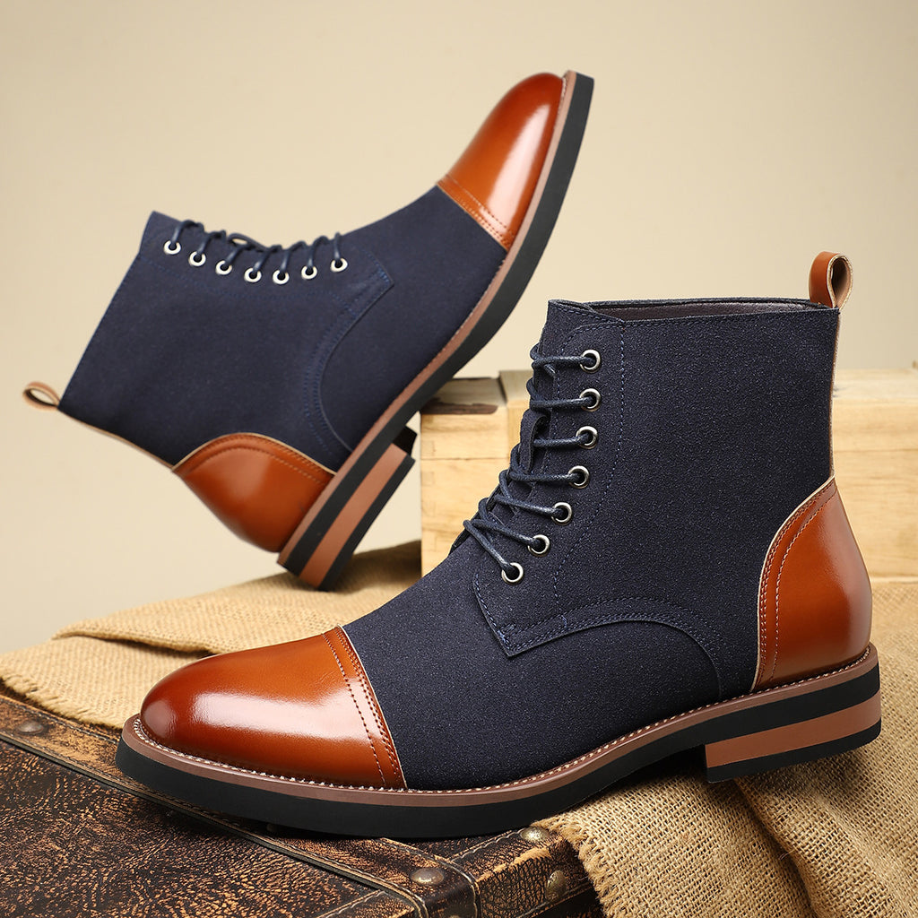 Men's Toe-Cap Mid-Calf Leather Boots - Coalboyz product image 8
