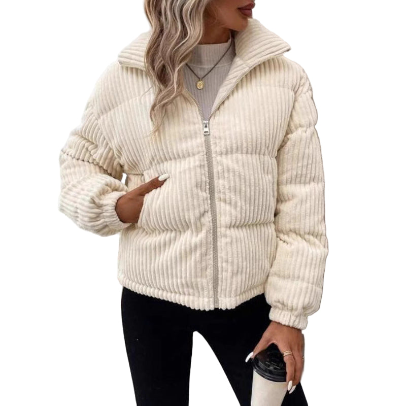 Fashionable Warm Corduroy Jacket Casual Loose