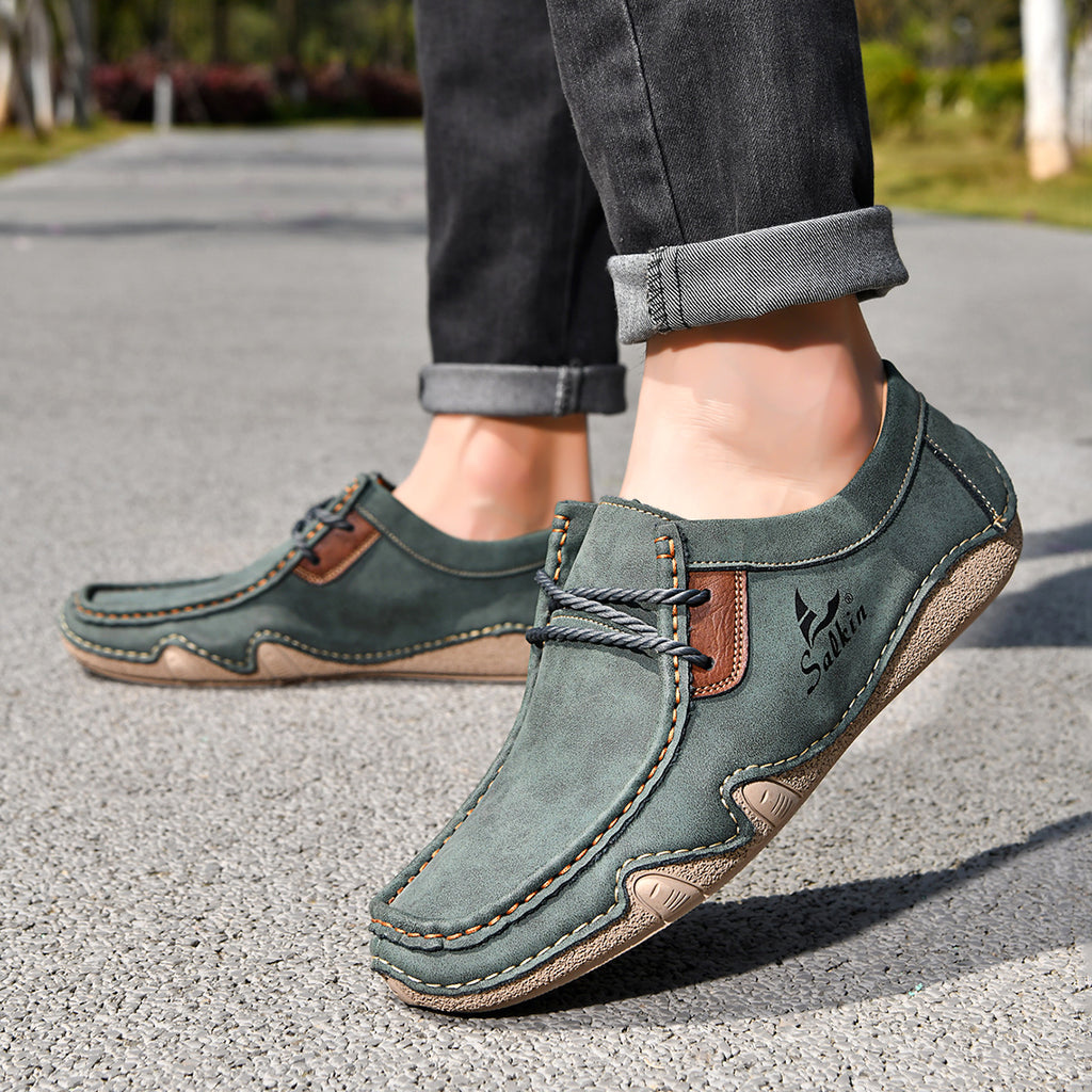 Men's Low-cut Casual Shoes With Front Laces