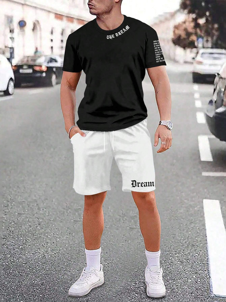 Sports Style Short-sleeved Shorts Thin Quick-drying Versatile Breathable Suit