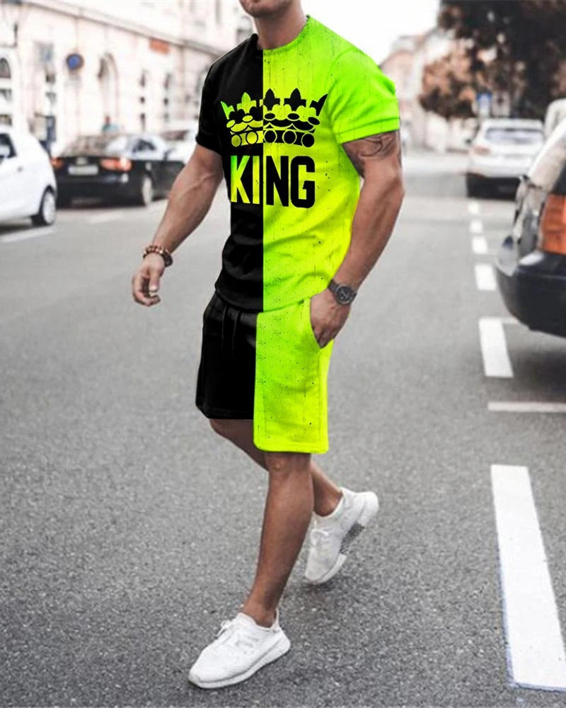 Men's Loose Casual Short Sleeve Suit
