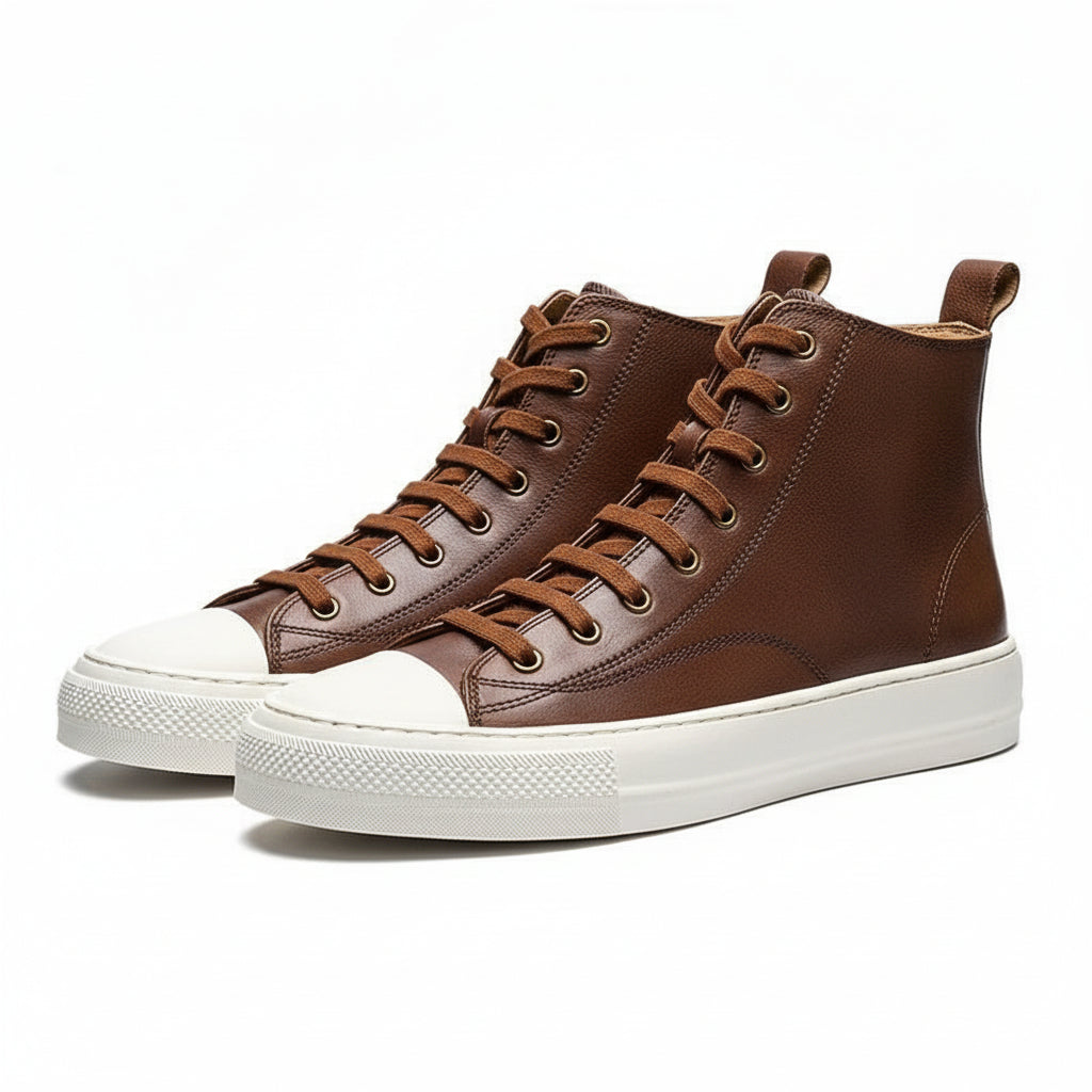 Genuine Leather Retro Japanese And Korean Style Sneakers