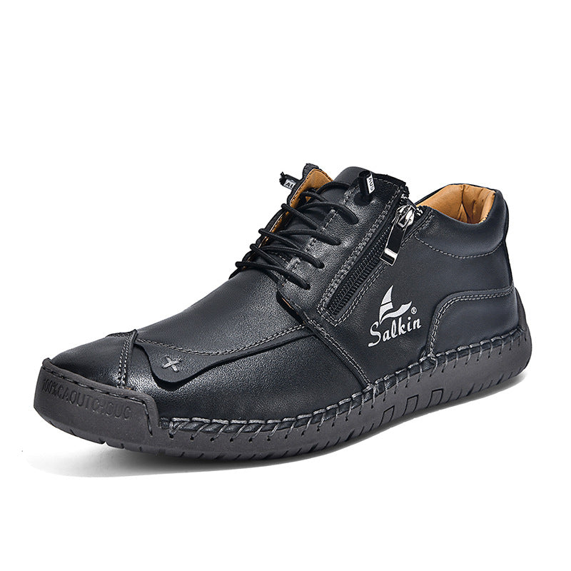 Hand-stitched Unisex Shoes With Soft Soles For Fallwinter