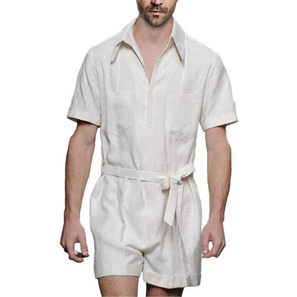 Casual Sports Jumpsuit Suit Men's Loose Short Sleeve T-shirt Shorts Set Suit