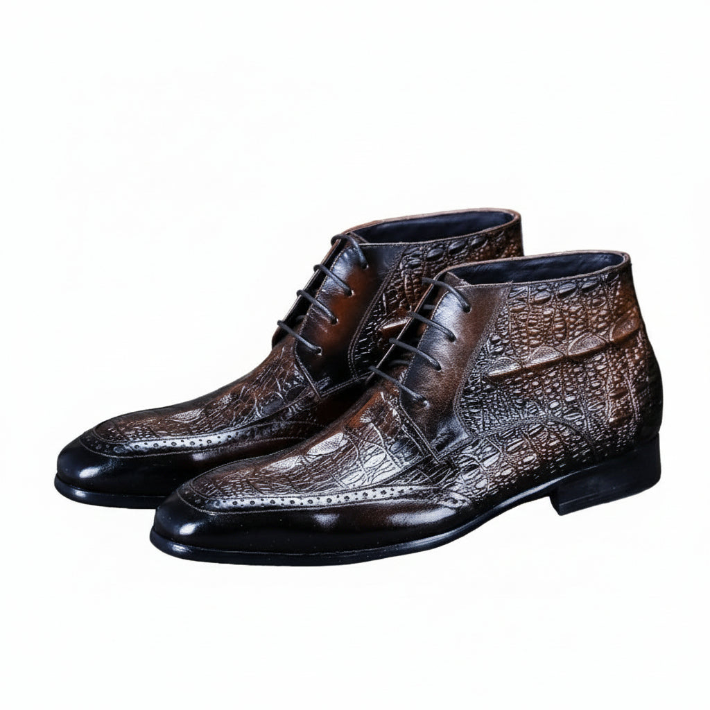 New Men's Cowhide High Casual Boots