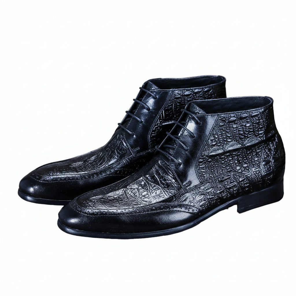 New Men's Cowhide High Casual Boots