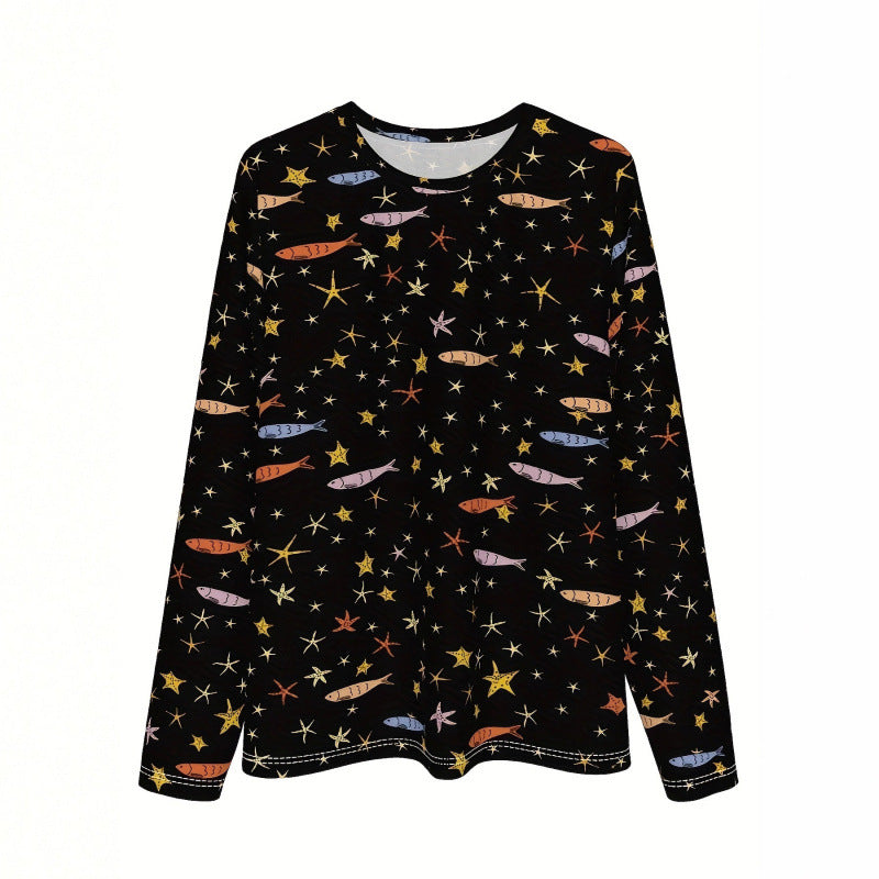 Spring Autumn Women's Patterned Printed Long Sleeve