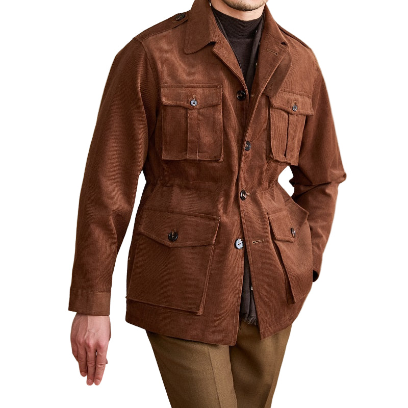 Retro Hunting Corduroy Jacket Stylish Man