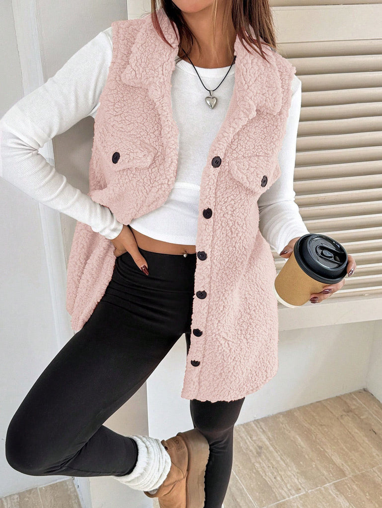 Women's Plush Cashmere-Look Open-Front Vest - Coalboyz product image 6