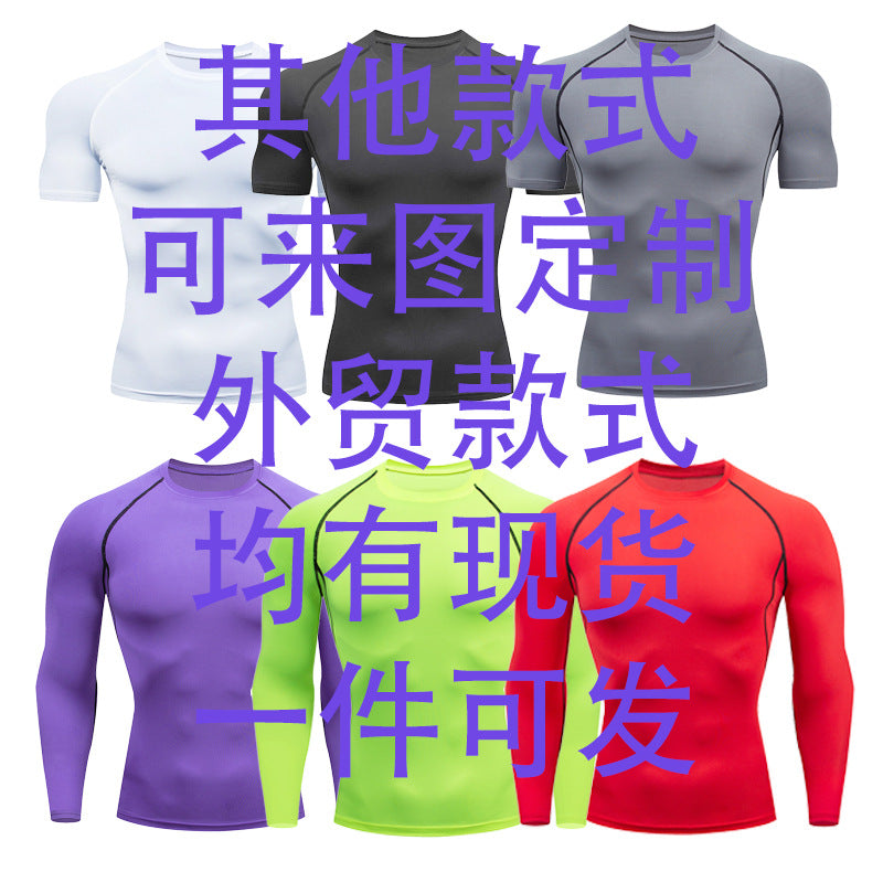 Short-sleeve Black Fitness T-shirt Men's Muscle