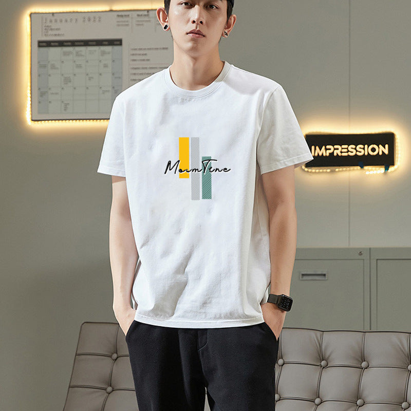 Pure Cotton Short-sleeve T-shirt Trendy Casual Top