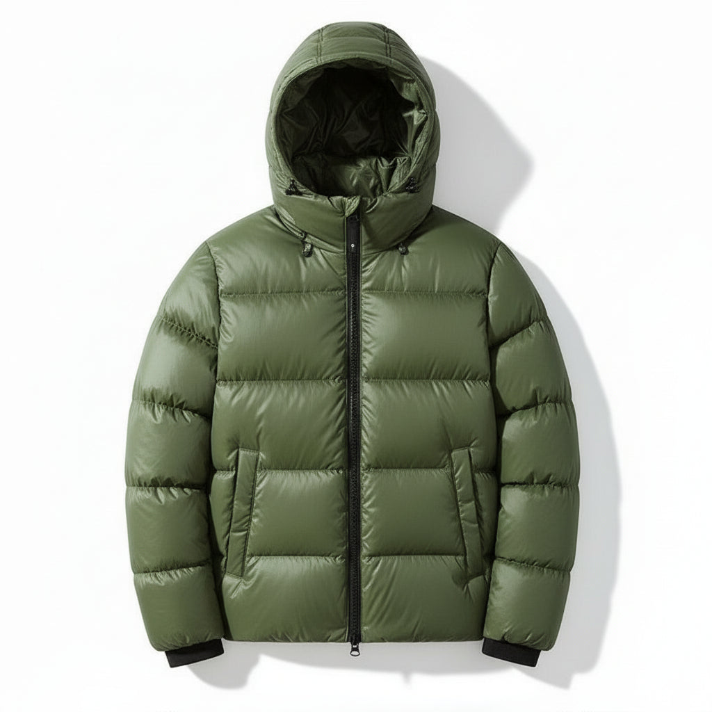 Solid Color American Loose Cotton Jacket With Hood