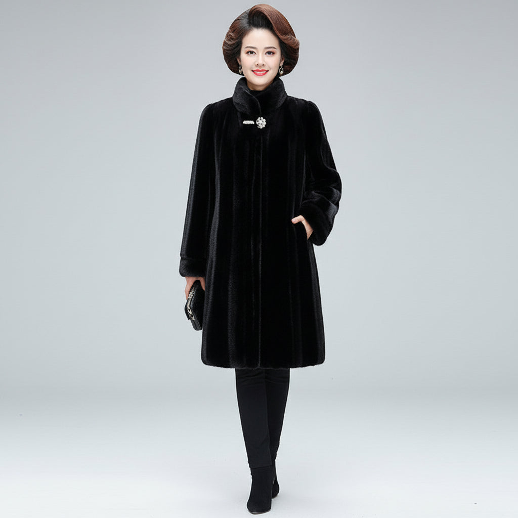 Loose Plus Size Leather Fur Coat Warm Mink Long Fashion