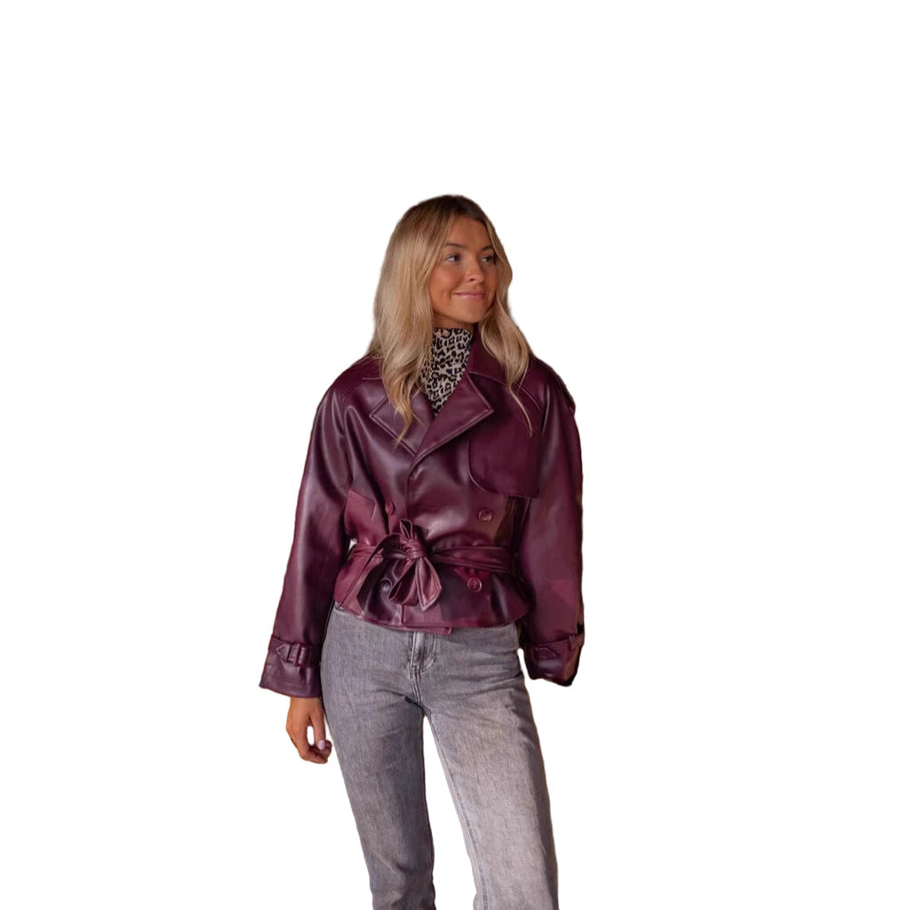 Street Retro High-grade Leather Jacket Short Coat