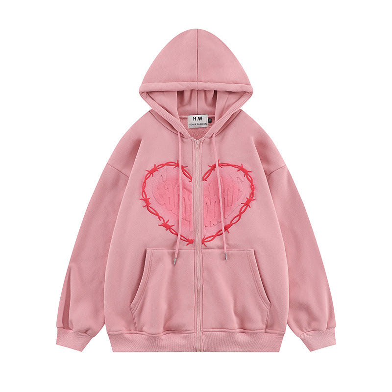 Heartbeat Foam Hoodie – Unisex Streetwear Essential
