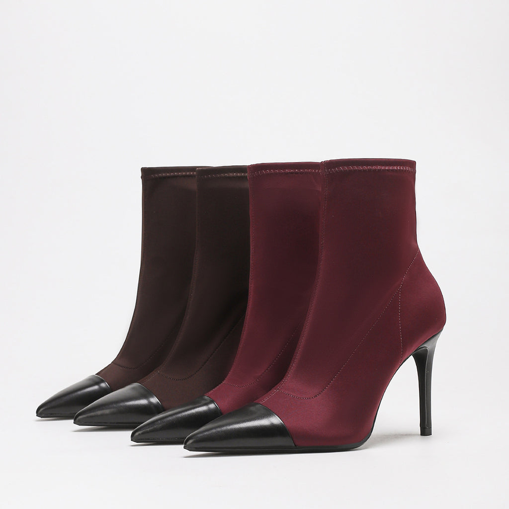 Women's Square-Toe Elastic-Panel Ankle Boots – product photo