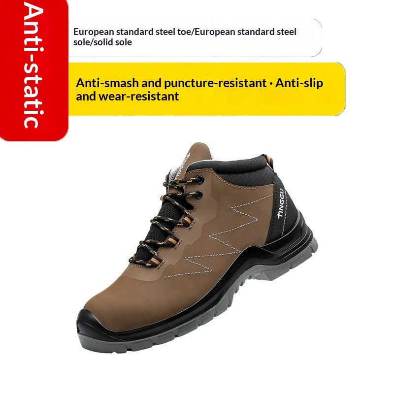 Men's High-Top Leather Work Boots - Coalboyz product image 2