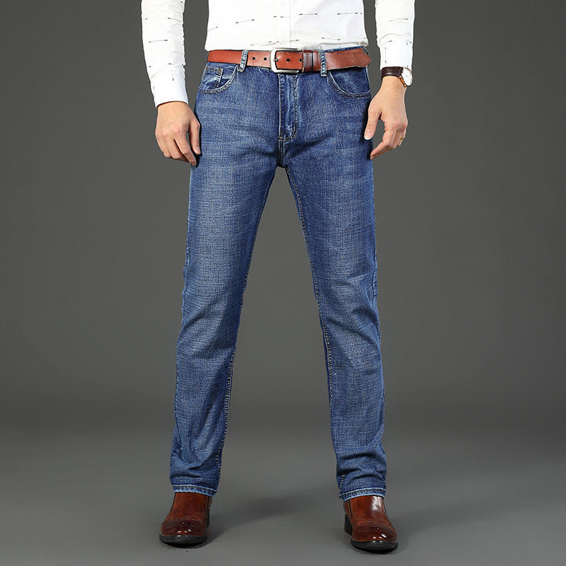 Men's Slim-Fit Washed Loose Denim Jeans