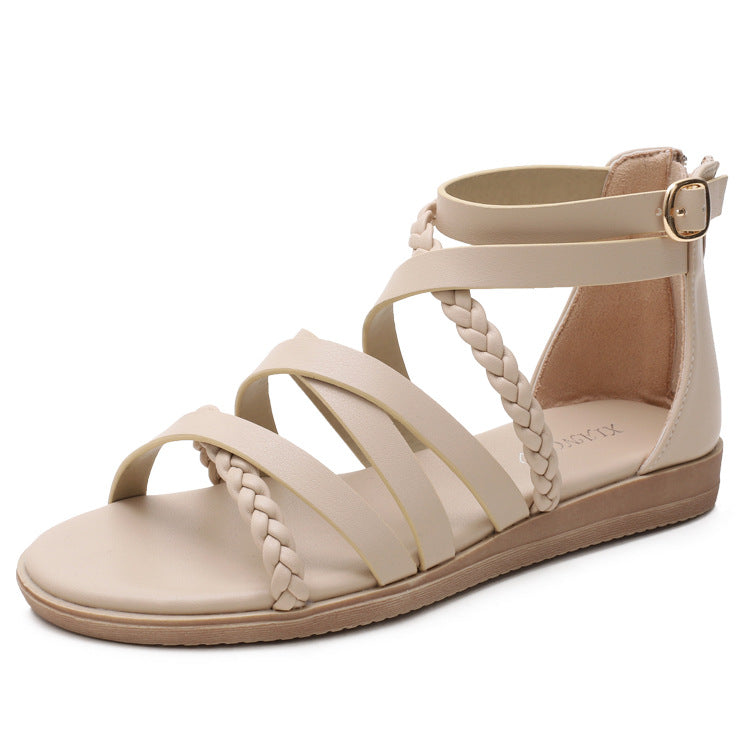 Women's Woven Cross-Strap Boho Sandals – product photo