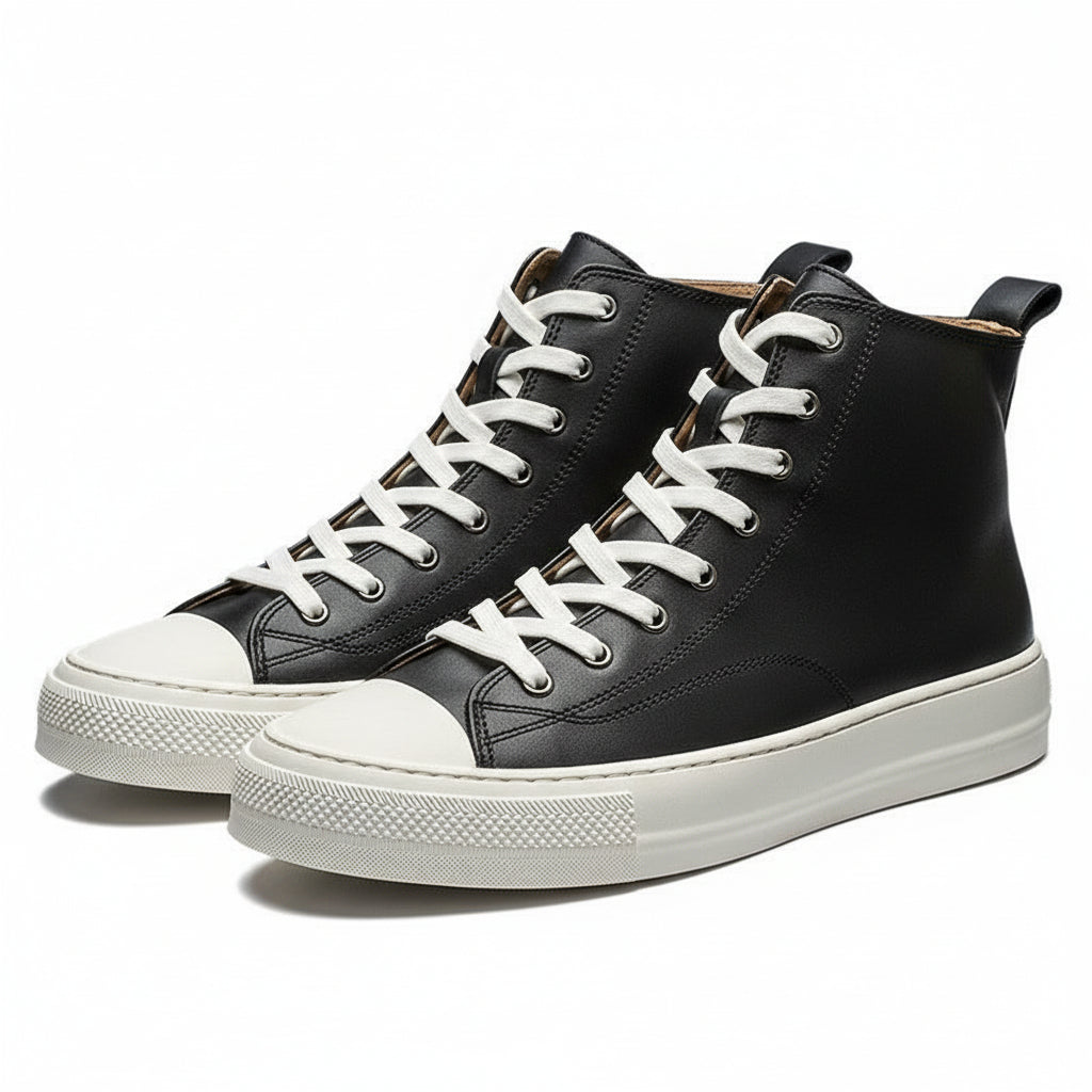 Genuine Leather Retro Japanese And Korean Style Sneakers