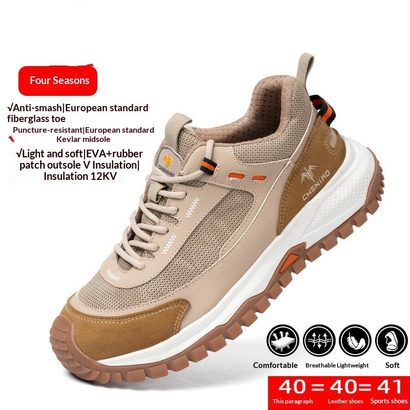 Mens Safety Shoes Puncture-Resistant And Impact-Resistant Work Boots