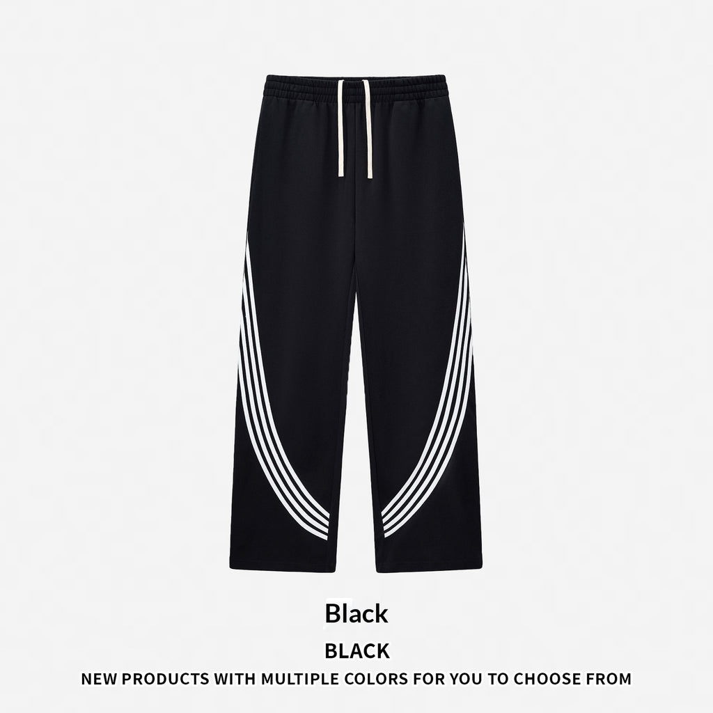 Striped Short-sleeve Pants Sportswear Set