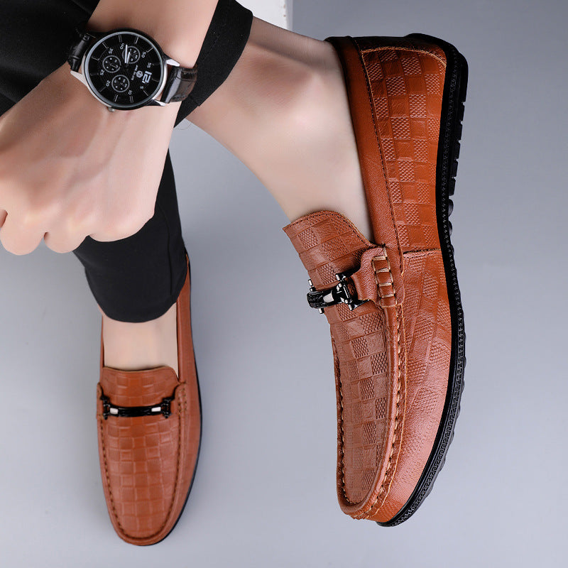 Slip-On Business Men's Soft Surface Casual Plus Size Loafers Leather Shoes