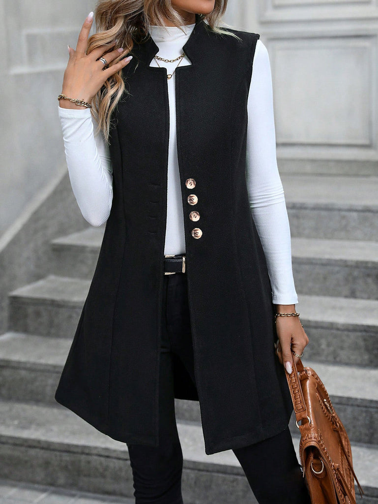 Women's Elegant Sleeveless Tailored Suit Vest - Coalboyz product image 4